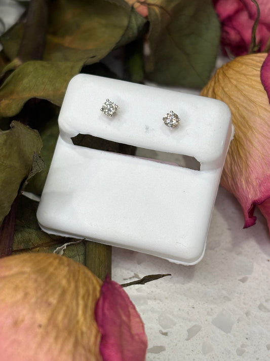 White Gold Diamond Stud Earrings