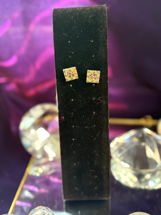 Square Nugget Earrings