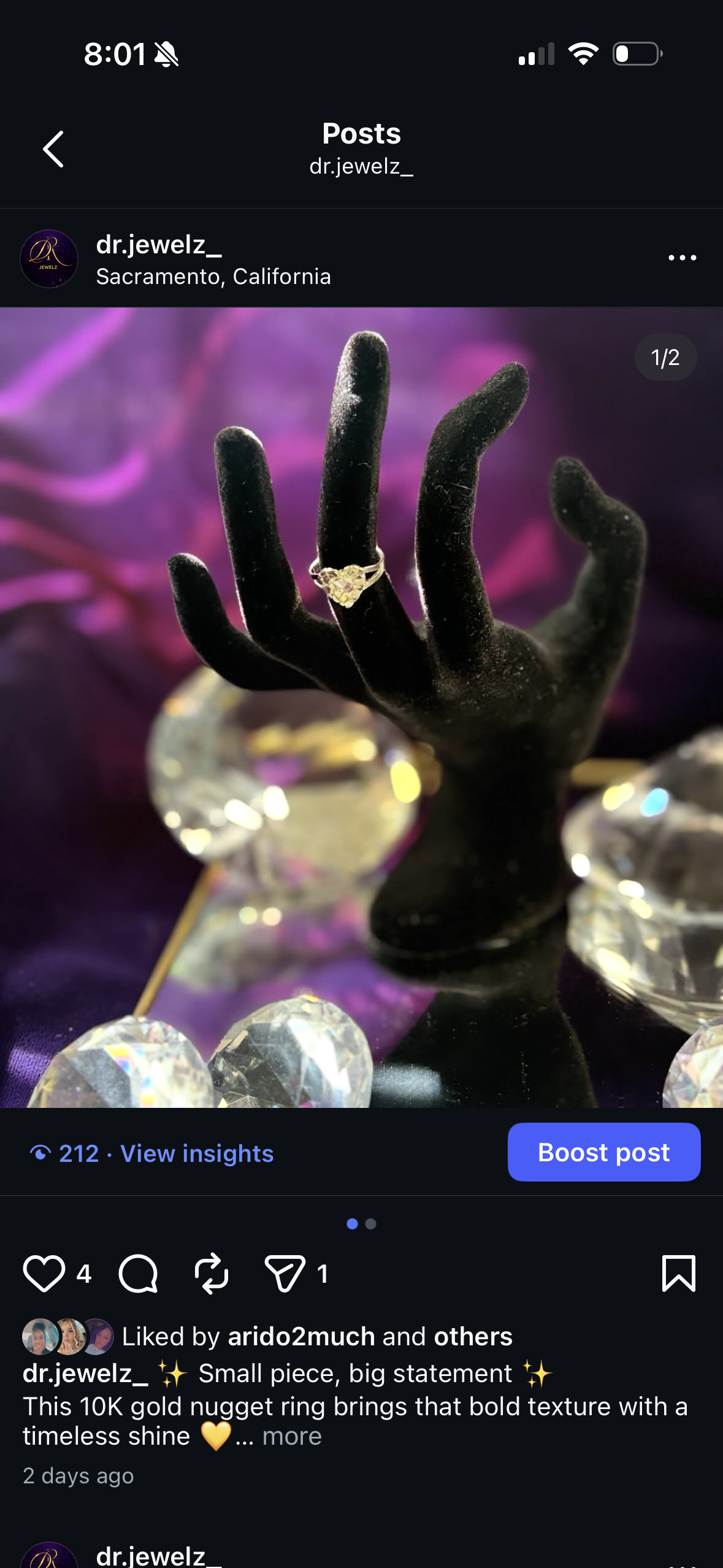 Heart Nugget Rings