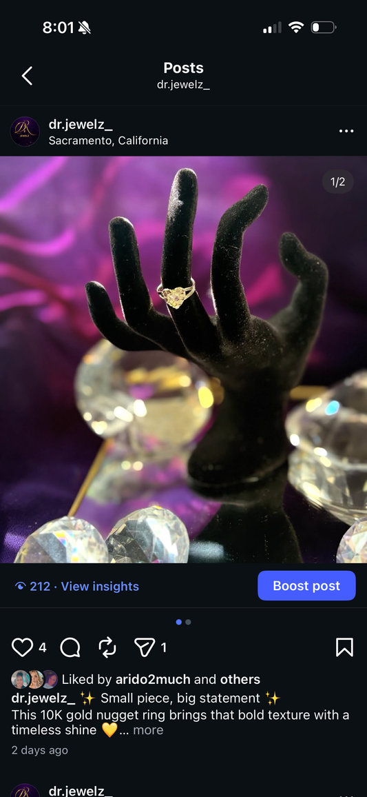 Heart Nugget Rings