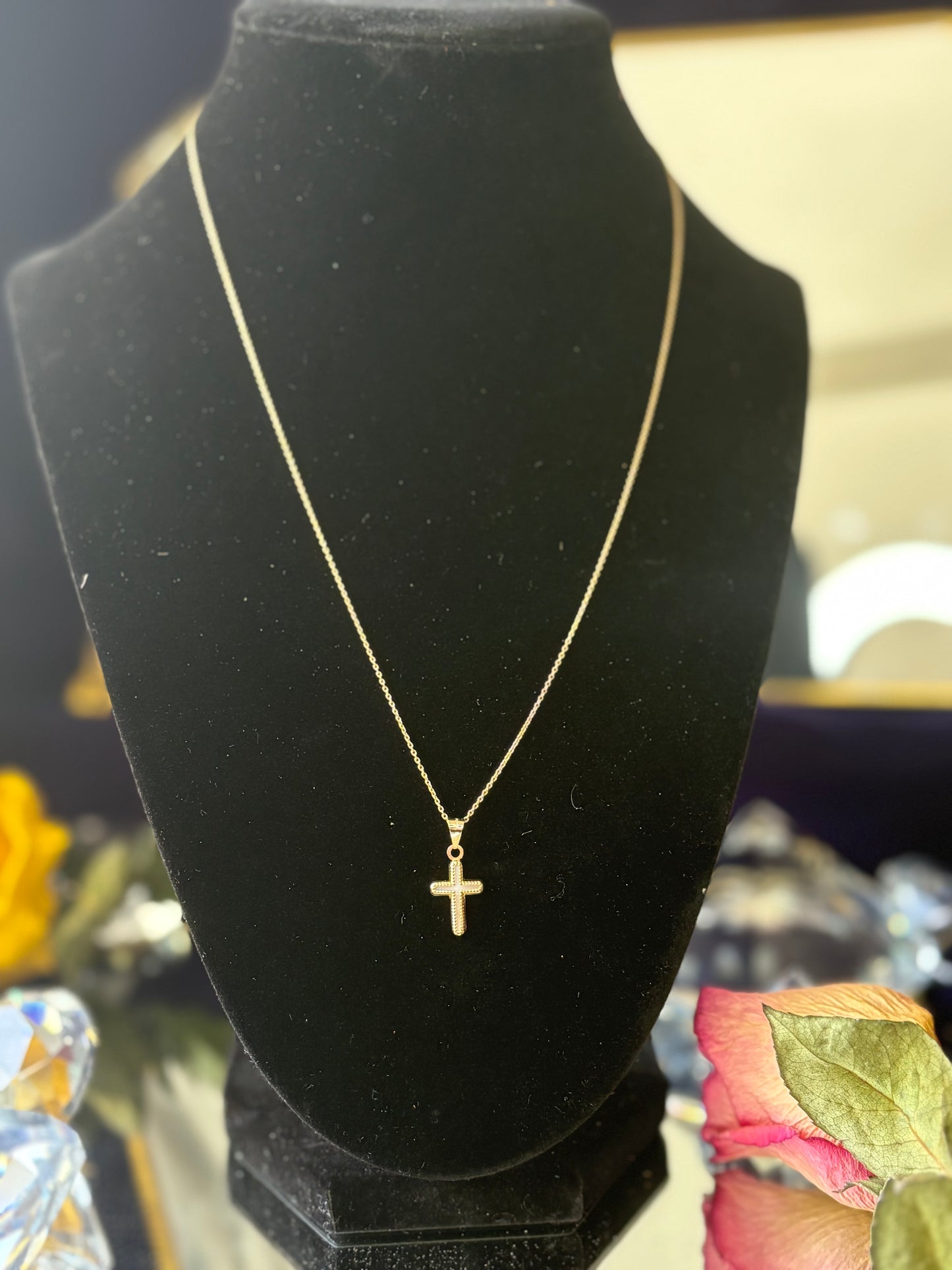 14k Cross Necklace