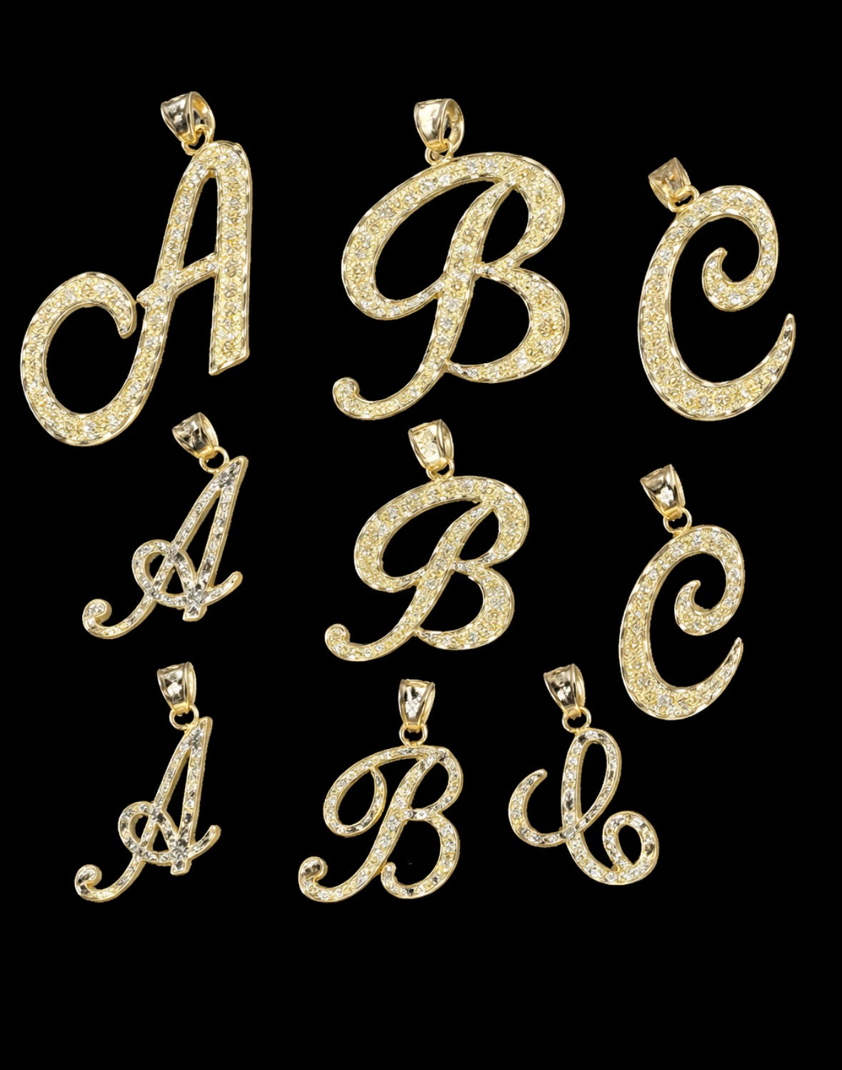 Gold Cursive Initial Pendant