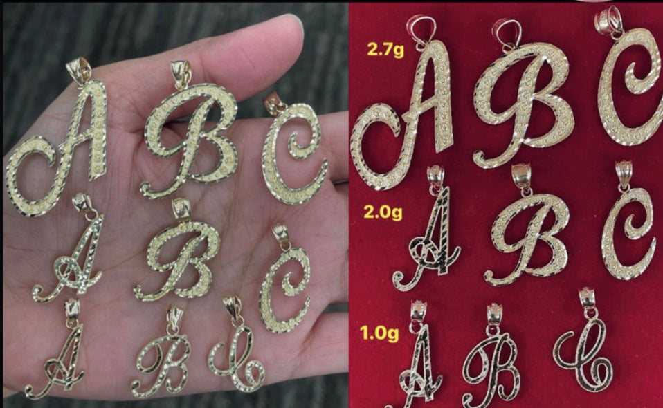 Gold Cursive Initial Pendant (A–Z)