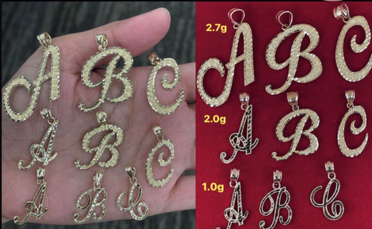 Gold Cursive Initial Pendant (A–Z)