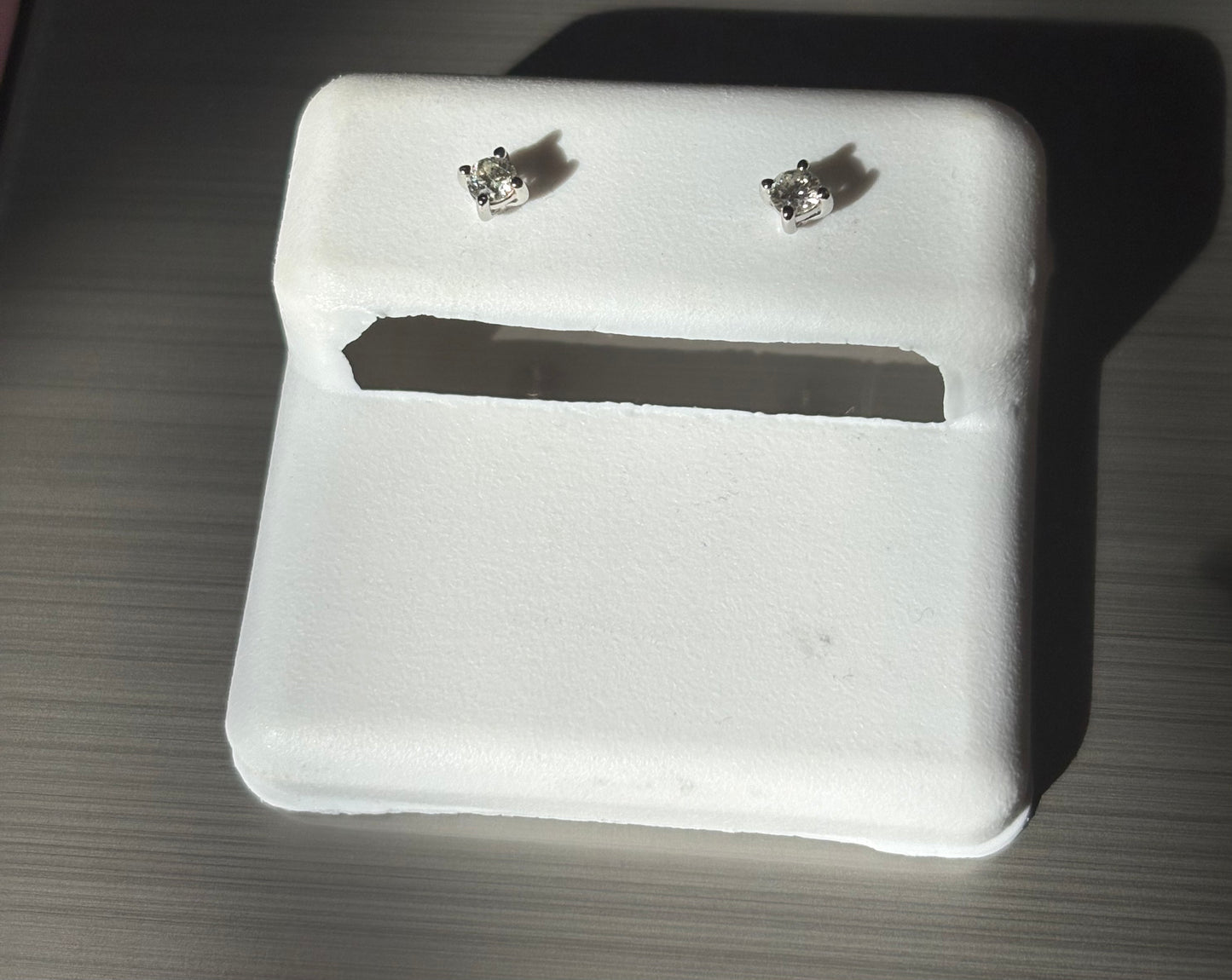 White Gold Diamond Stud Earrings