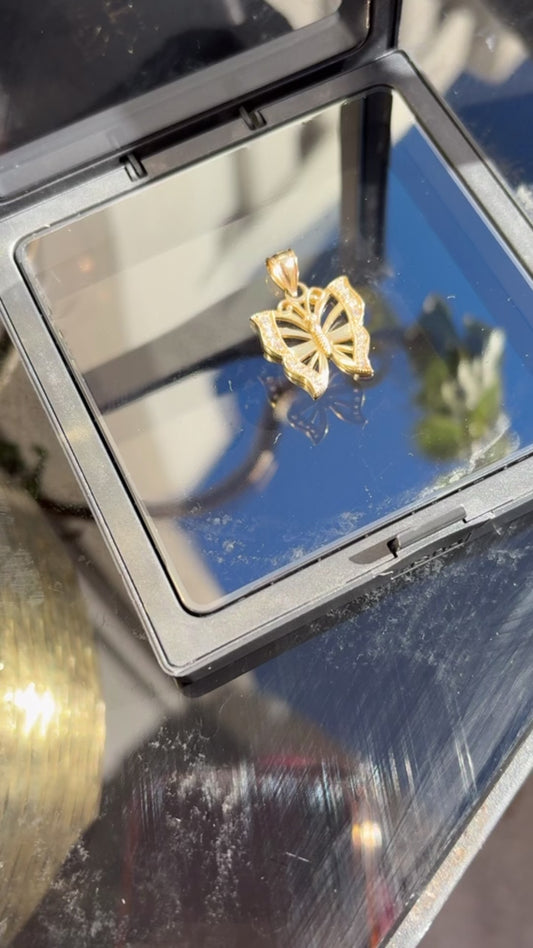 Diamond Butterfly Pendant